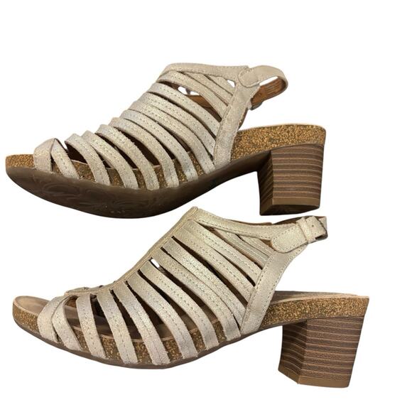 Josef Seibel Sunny Sandals Clogs Shoes Womens Size 7-7.5‎ US 38 EU Silver - Picture 7 of 16